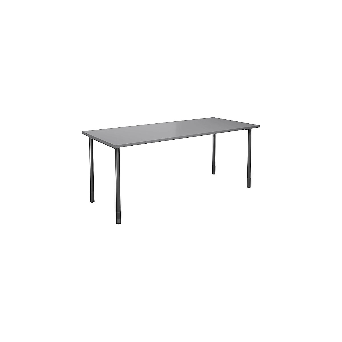 DUO-C multi-purpose desk, straight tabletop, WxD 1800 x 800 mm, light grey, black-1