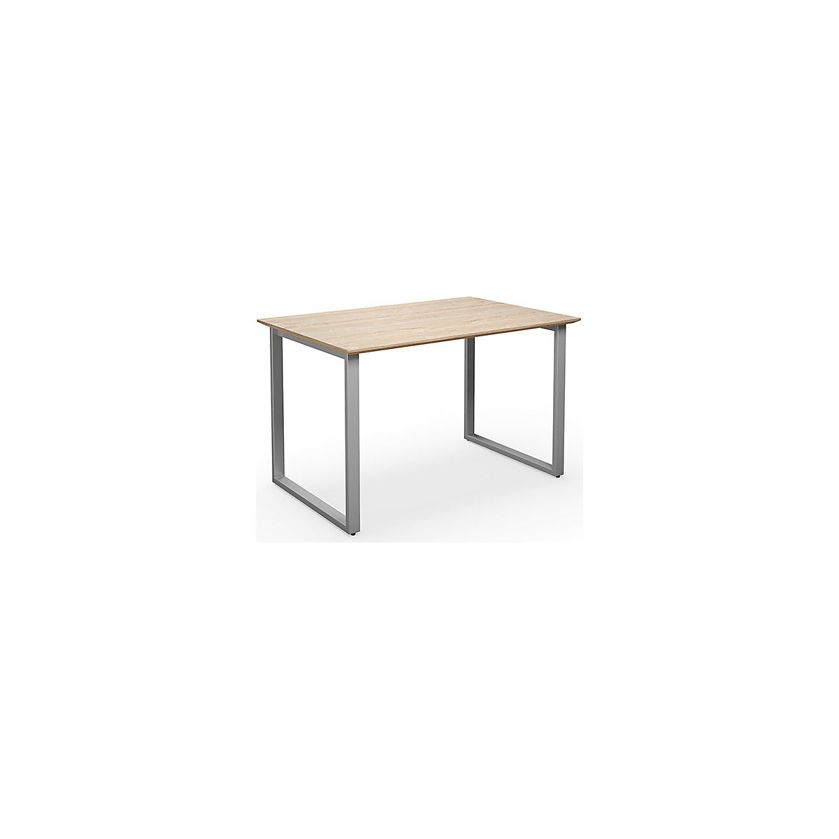 DUO-O Trend multi-purpose desk, straight tabletop, WxD 1200 x 800 mm, oak, silver-3