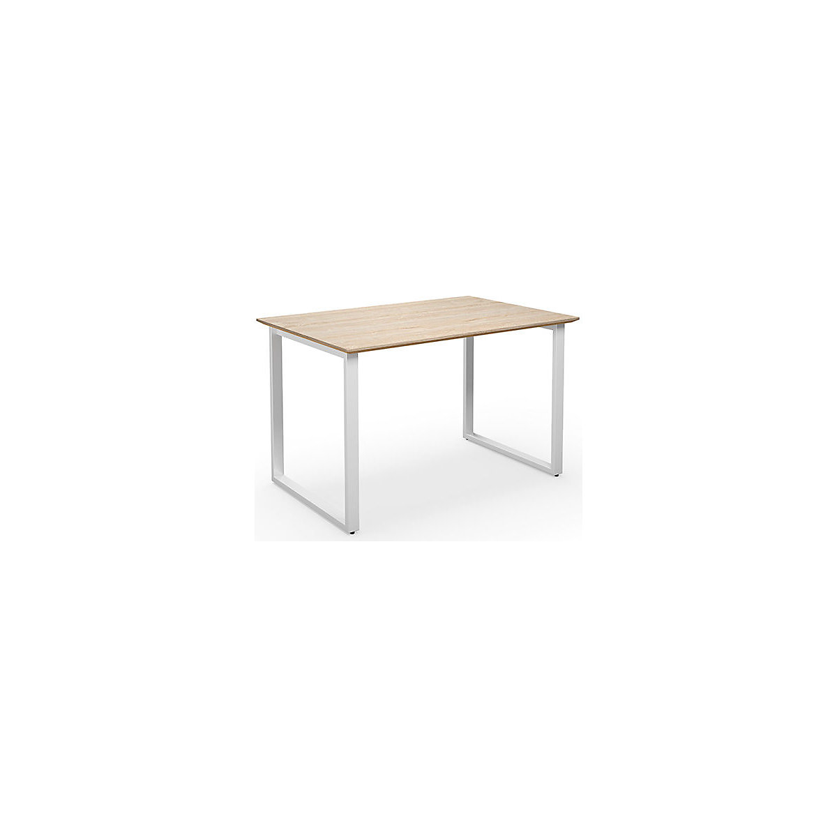 DUO-O Trend multi-purpose desk, straight tabletop, WxD 1200 x 800 mm, oak, white-2