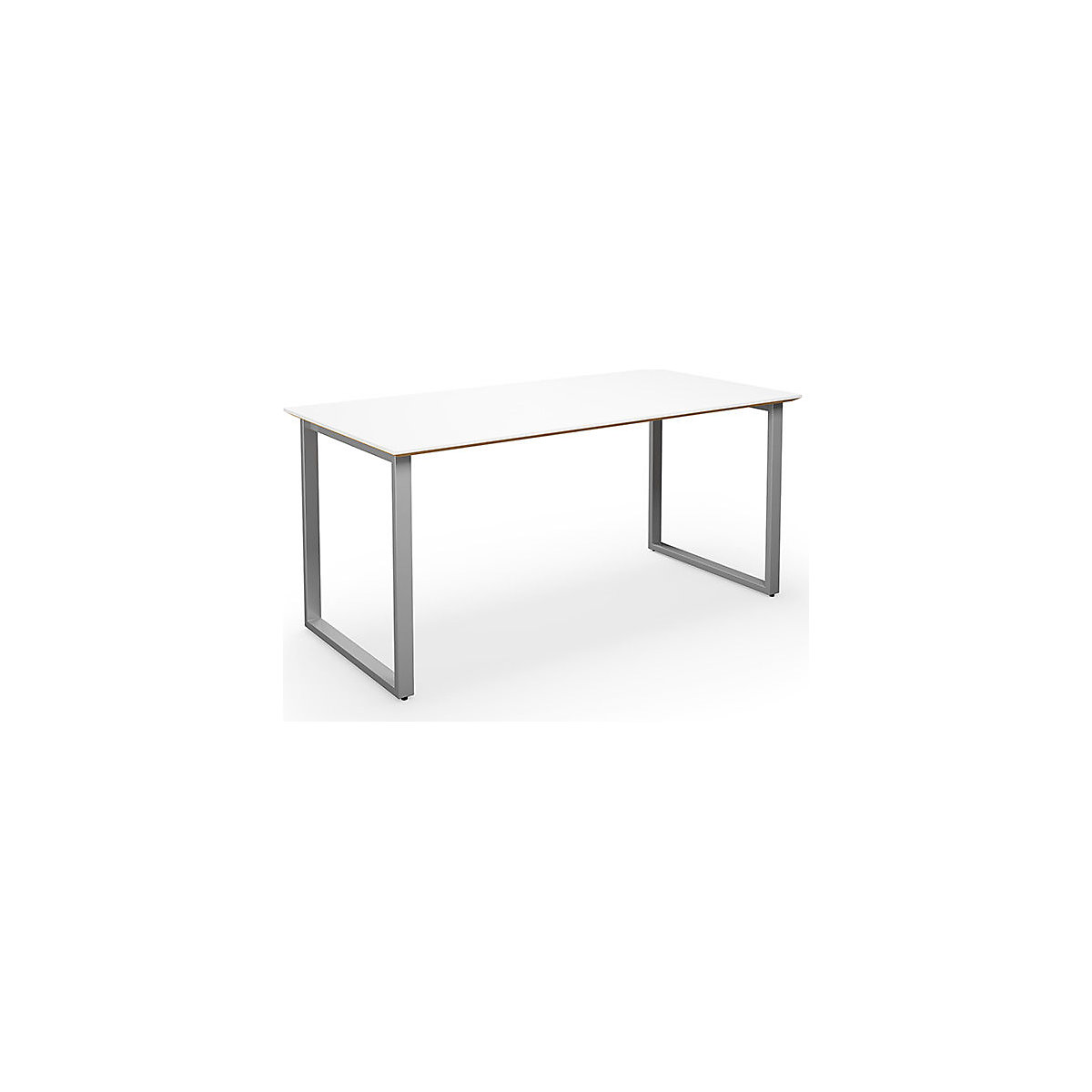 DUO-O Trend multi-purpose desk, straight tabletop, WxD 1400 x 800 mm, white, silver-4