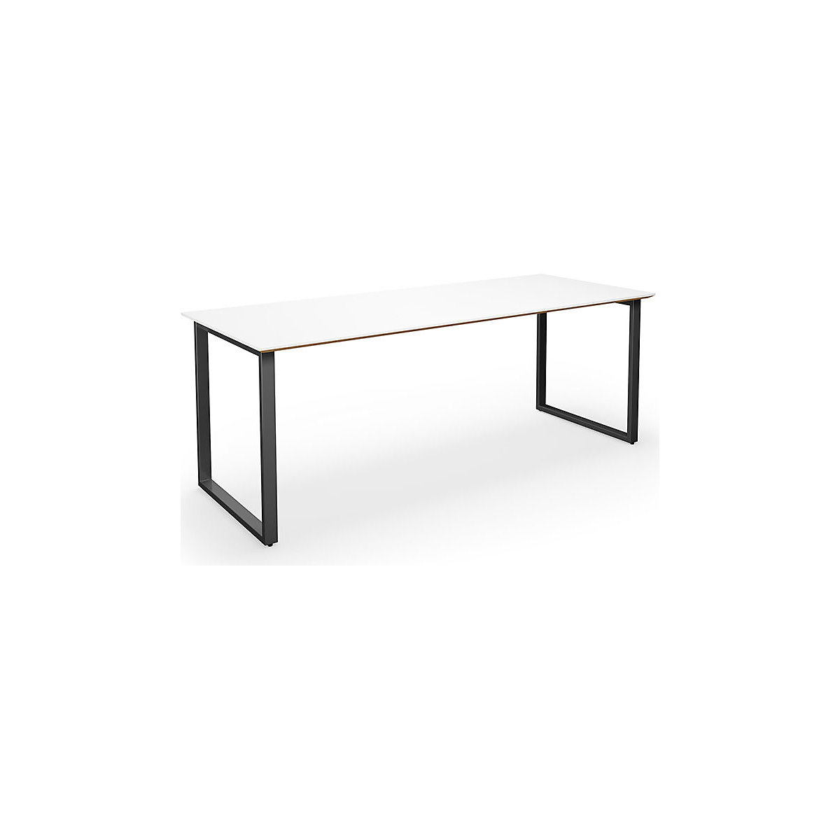 DUO-O Trend multi-purpose desk, straight tabletop, WxD 2000 x 800 mm, white, black-1