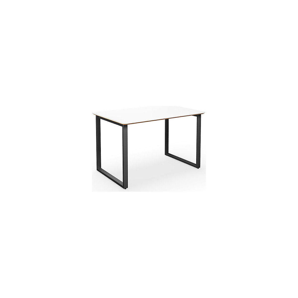 DUO-O Trend multi-purpose desk, straight tabletop, rounded corners, WxD 1200 x 800 mm, white, black-5