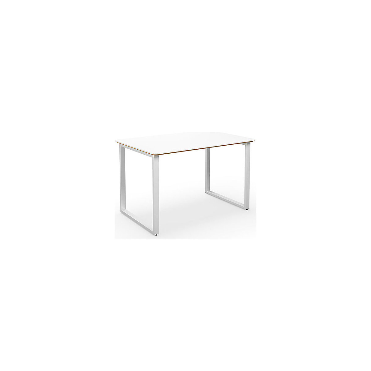 DUO-O Trend multi-purpose desk, straight tabletop, rounded corners, WxD 1200 x 800 mm, white, white-2