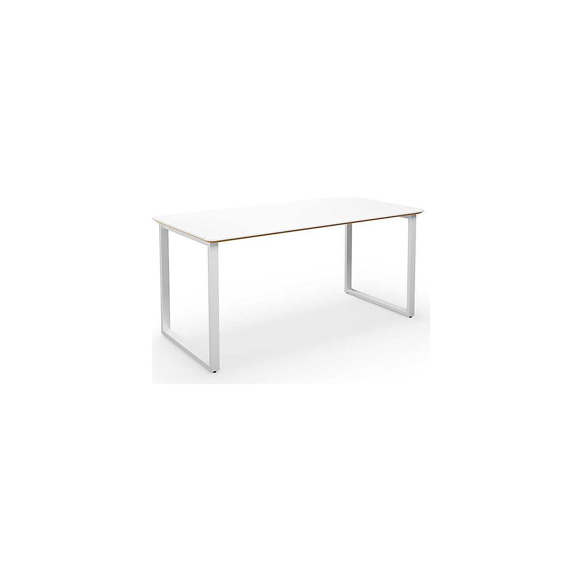 DUO-O Trend multi-purpose desk, straight tabletop, rounded corners, WxD 1400 x 800 mm, white, white-2