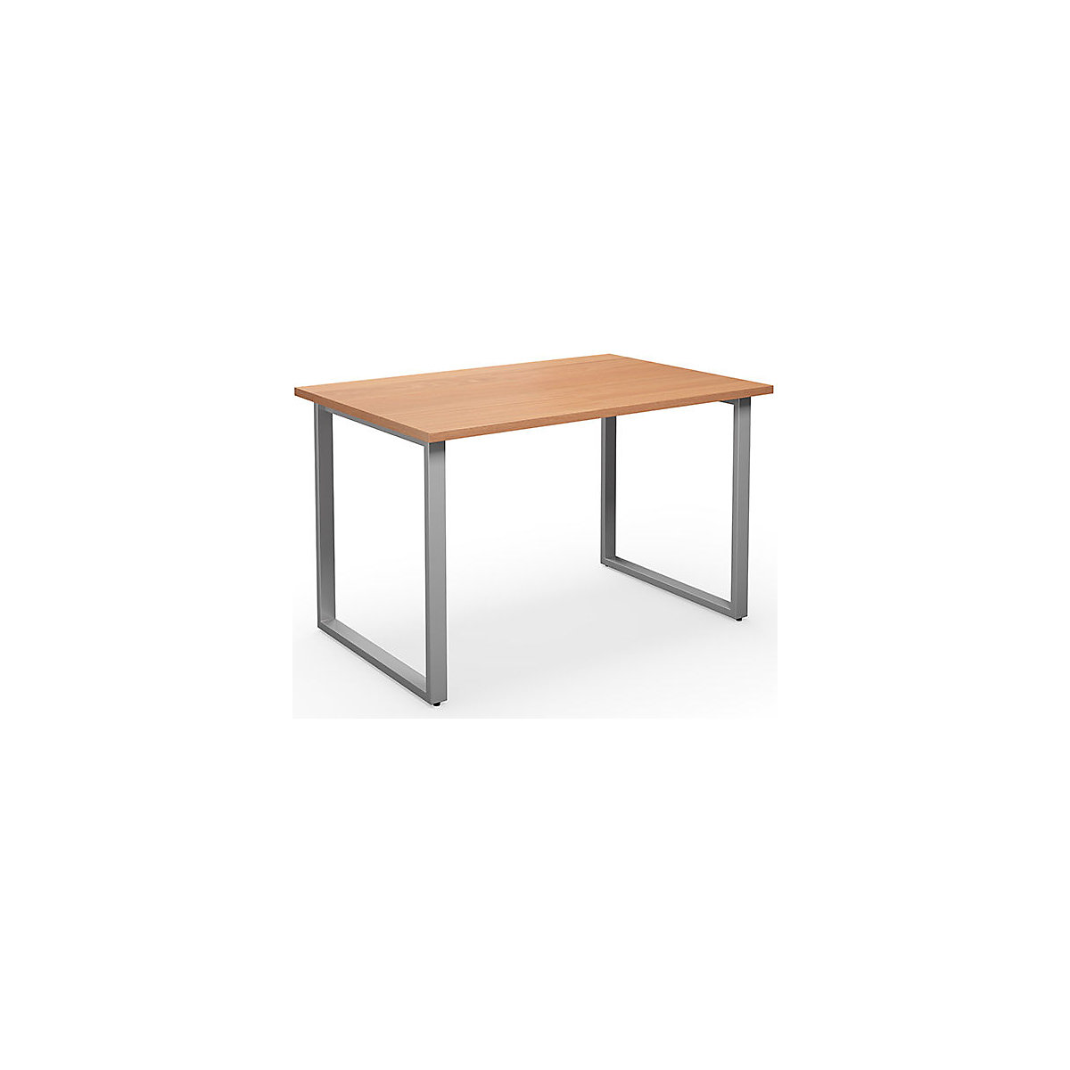 DUO-O multi-purpose desk, straight tabletop, WxD 1200 x 800 mm, beech, silver-3