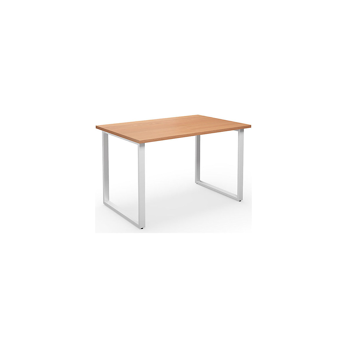DUO-O multi-purpose desk, straight tabletop, WxD 1200 x 800 mm, beech, white-12