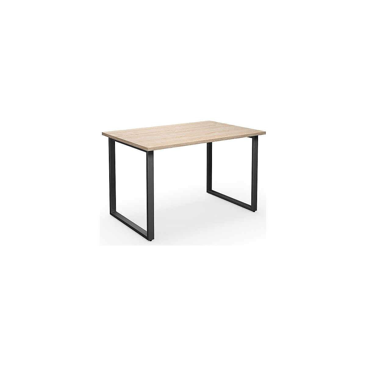 DUO-O multi-purpose desk, straight tabletop, WxD 1200 x 800 mm, oak, black-1