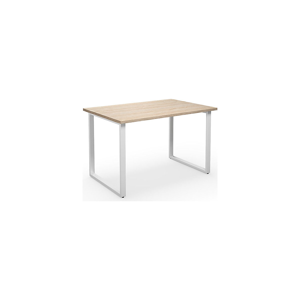 DUO-O multi-purpose desk, straight tabletop, WxD 1200 x 800 mm, oak, white-5