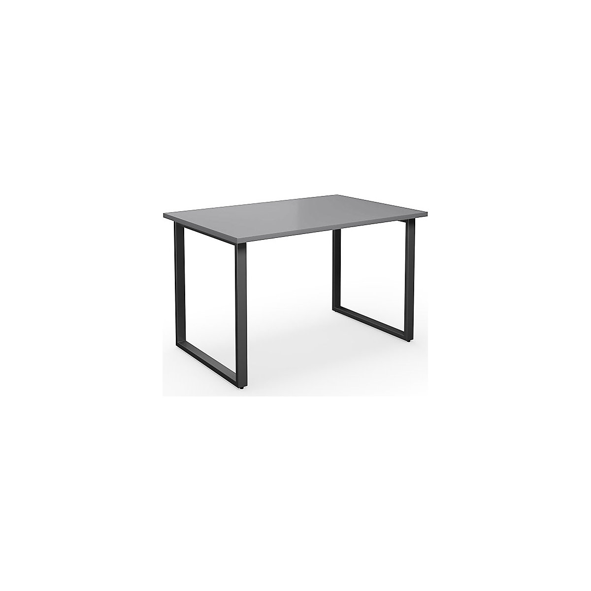 DUO-O multi-purpose desk, straight tabletop, WxD 1200 x 800 mm, light grey, black-3