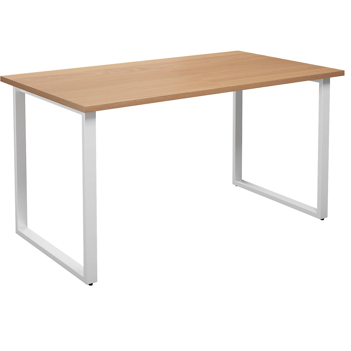 DUO-O multi-purpose desk, straight tabletop, WxD 1400 x 800 mm, beech, white-13