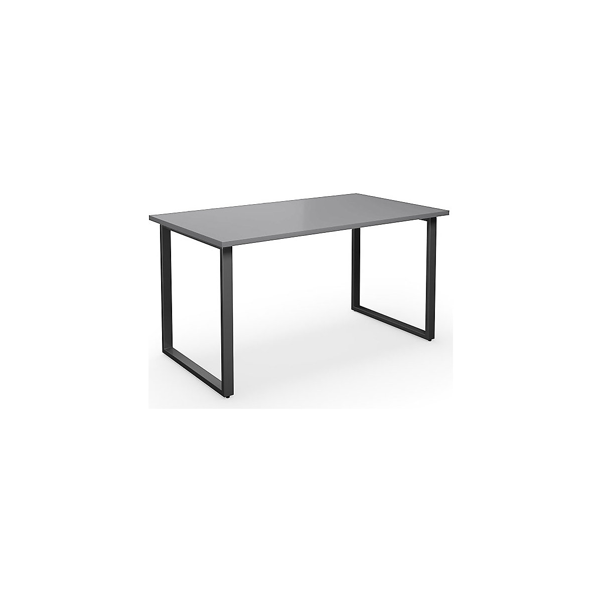 DUO-O multi-purpose desk, straight tabletop, WxD 1400 x 800 mm, light grey, black-11
