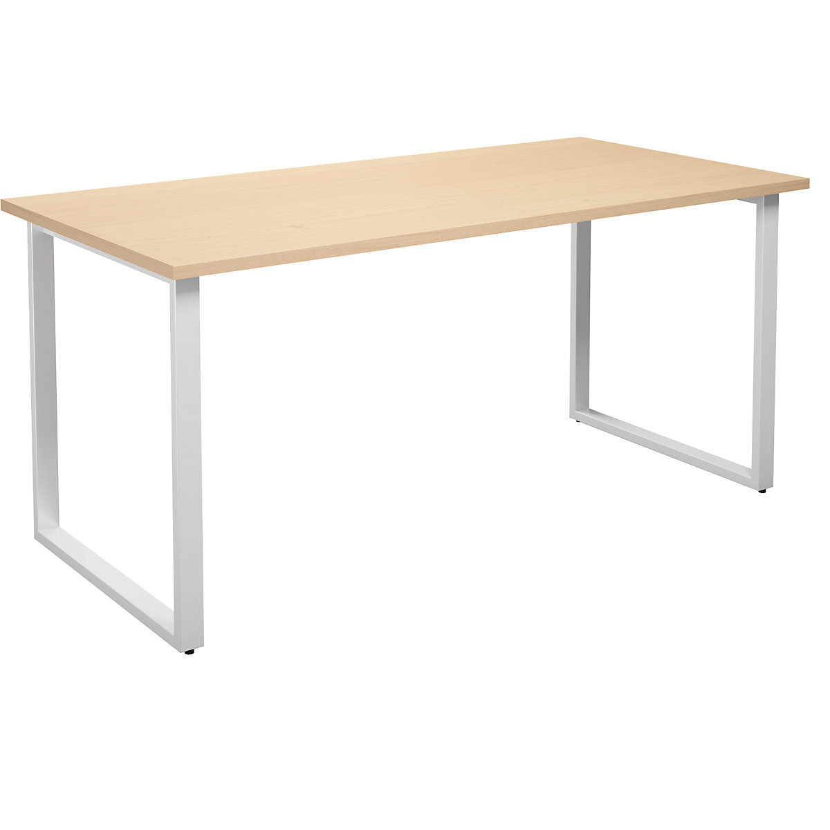 DUO-O multi-purpose desk, straight tabletop, WxD 1600 x 800 mm, birch, white-17