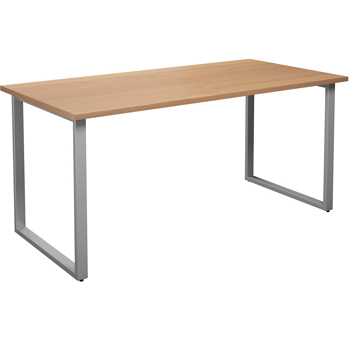 DUO-O multi-purpose desk, straight tabletop, WxD 1600 x 800 mm, beech, silver-9