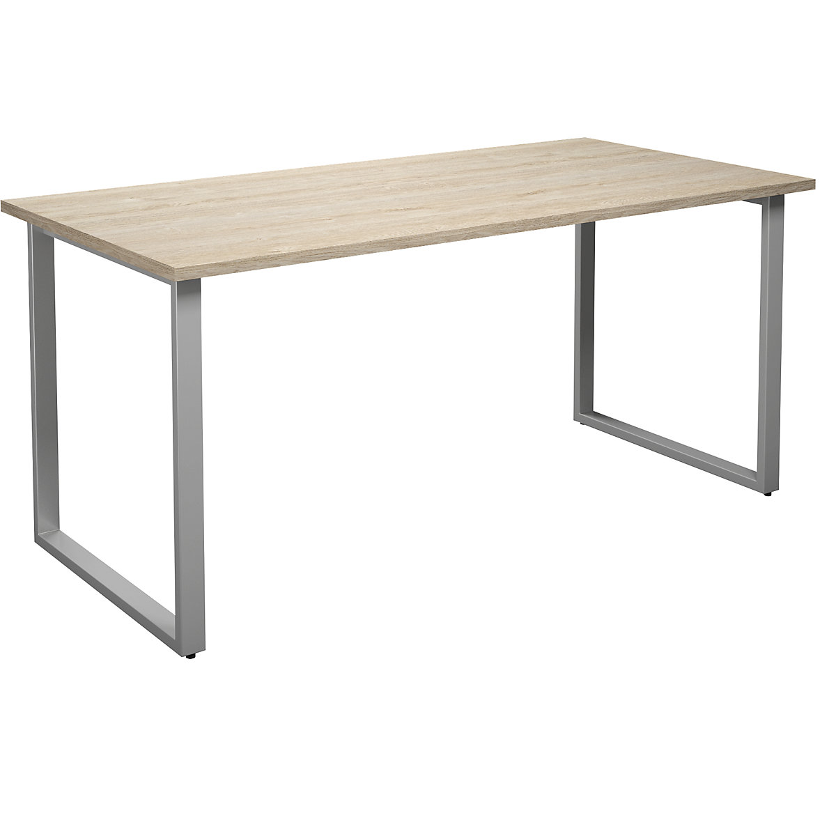 DUO-O multi-purpose desk, straight tabletop, WxD 1600 x 800 mm, oak, silver-14