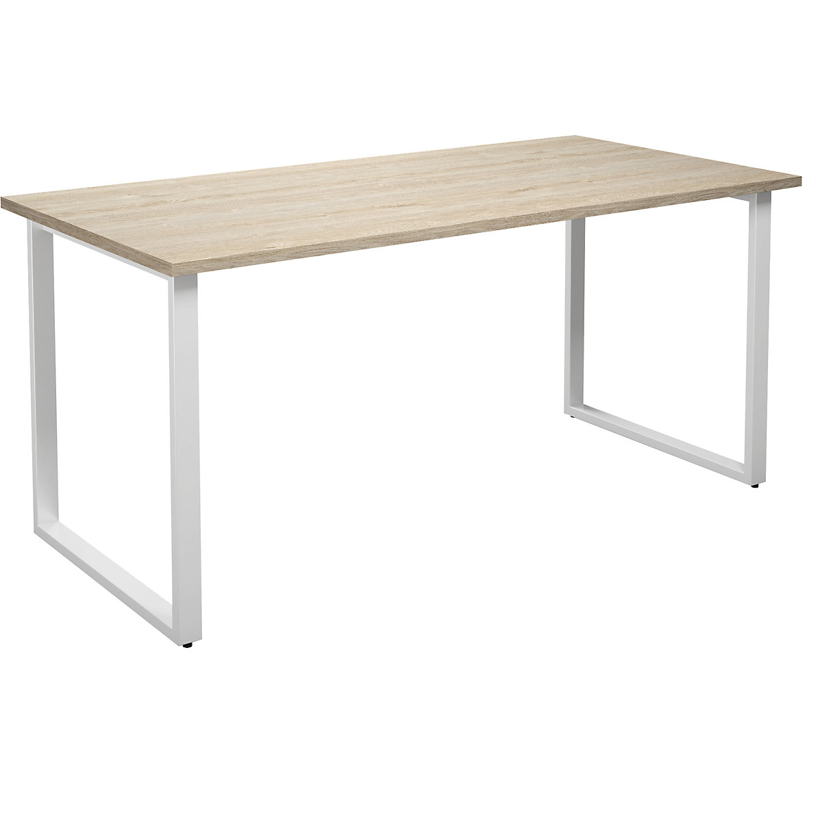 DUO-O multi-purpose desk, straight tabletop, WxD 1600 x 800 mm, oak, white-11