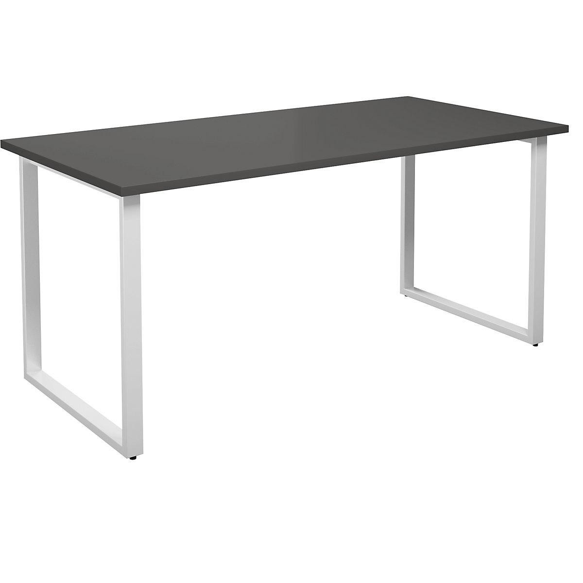 DUO-O multi-purpose desk, straight tabletop, WxD 1600 x 800 mm, dark grey, white-15