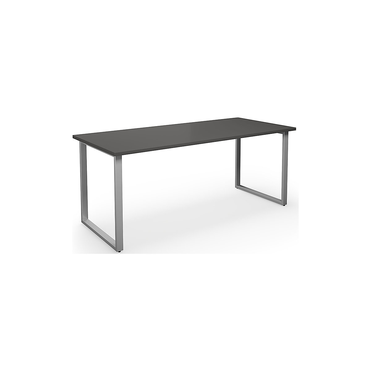 DUO-O multi-purpose desk, straight tabletop, WxD 1800 x 800 mm, dark grey, silver-10