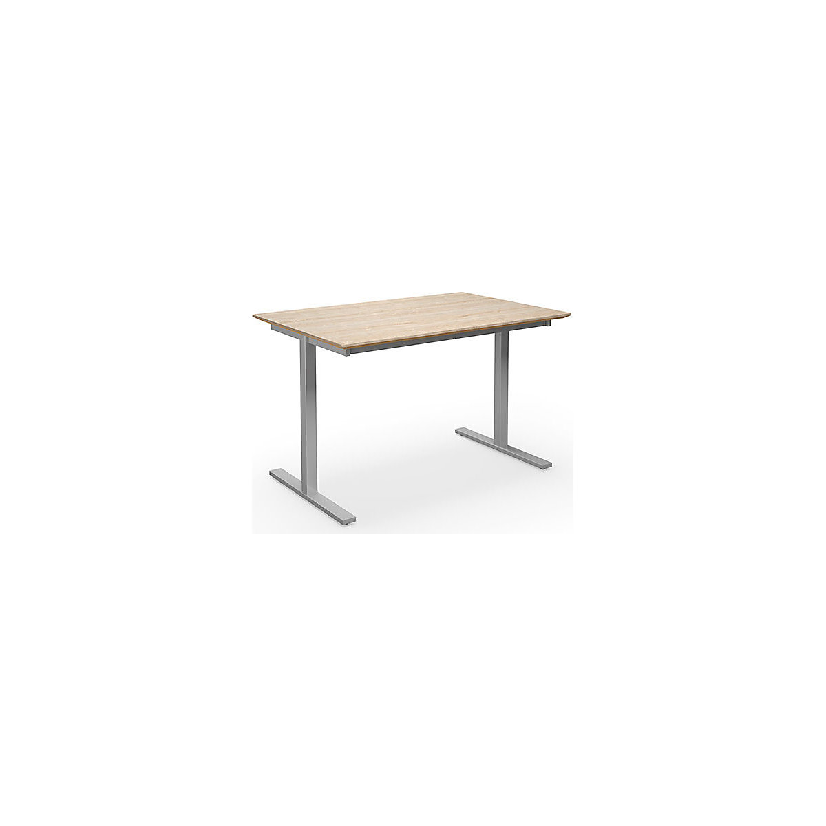 DUO-T Trend multi-purpose desk, straight tabletop, WxD 1200 x 800 mm, oak, silver-5