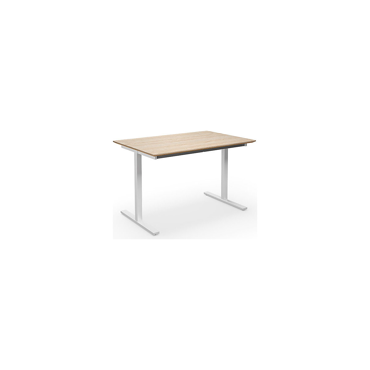 DUO-T Trend multi-purpose desk, straight tabletop, WxD 1200 x 800 mm, oak, white-1
