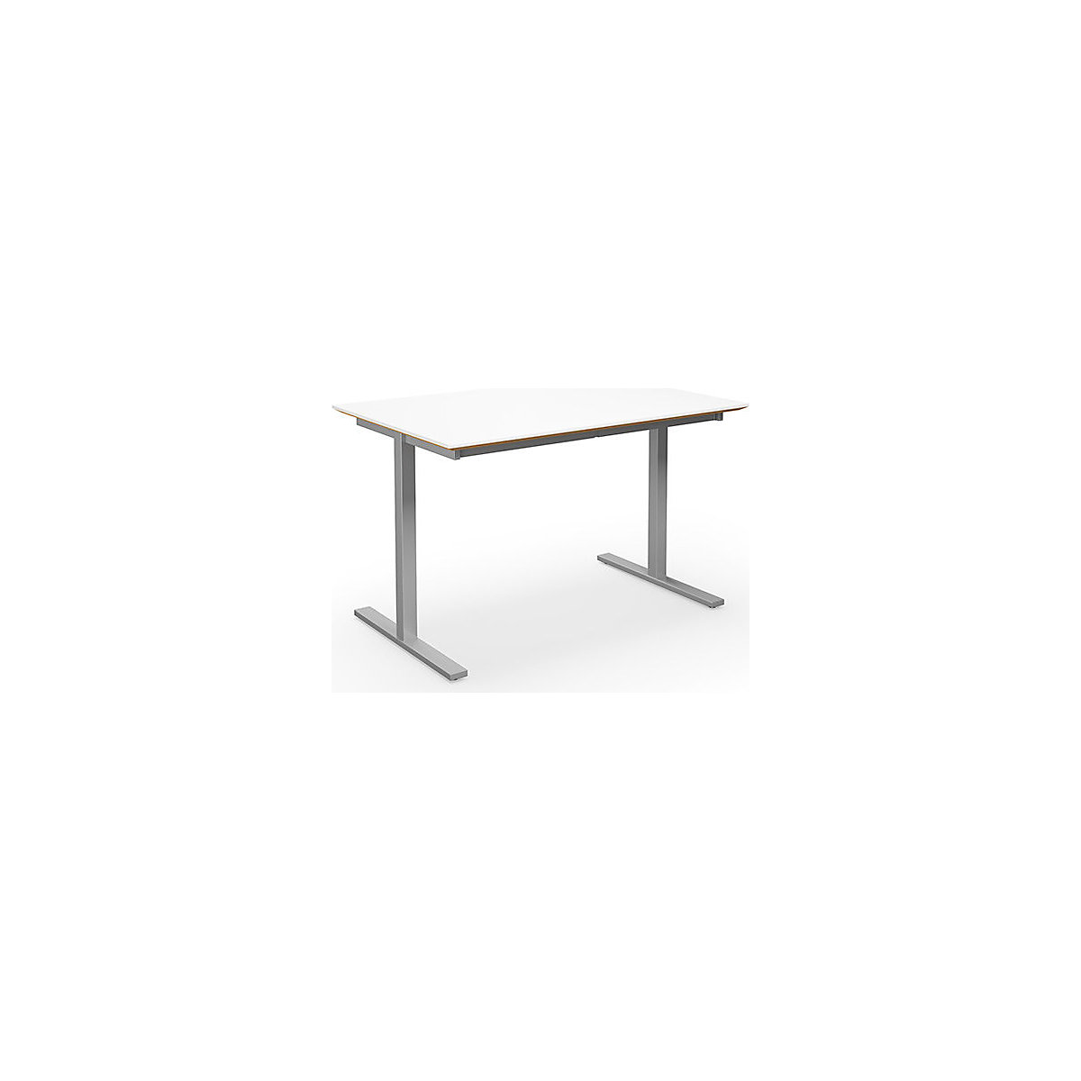 DUO-T Trend multi-purpose desk, straight tabletop, WxD 1200 x 800 mm, white, silver-2