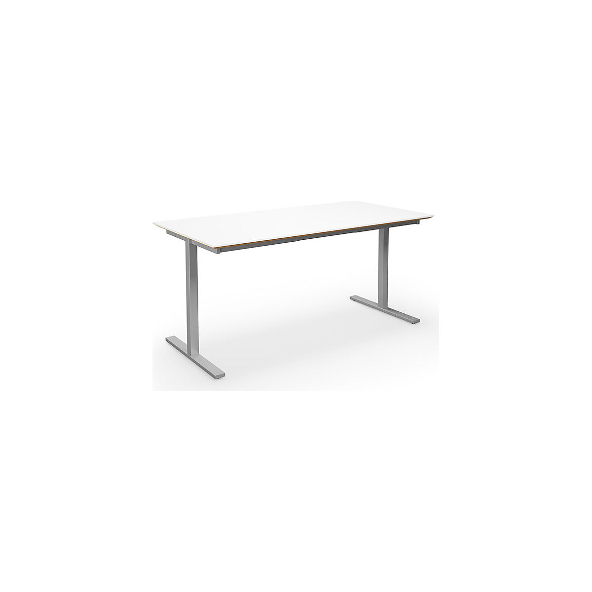 DUO-T Trend multi-purpose desk, straight tabletop, WxD 1400 x 800 mm, white, silver-2