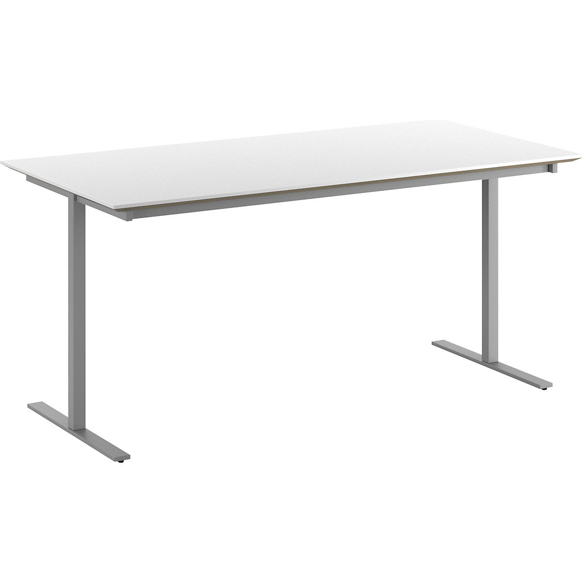 DUO-T Trend multi-purpose desk, straight tabletop, WxD 1600 x 800 mm, white, silver-4