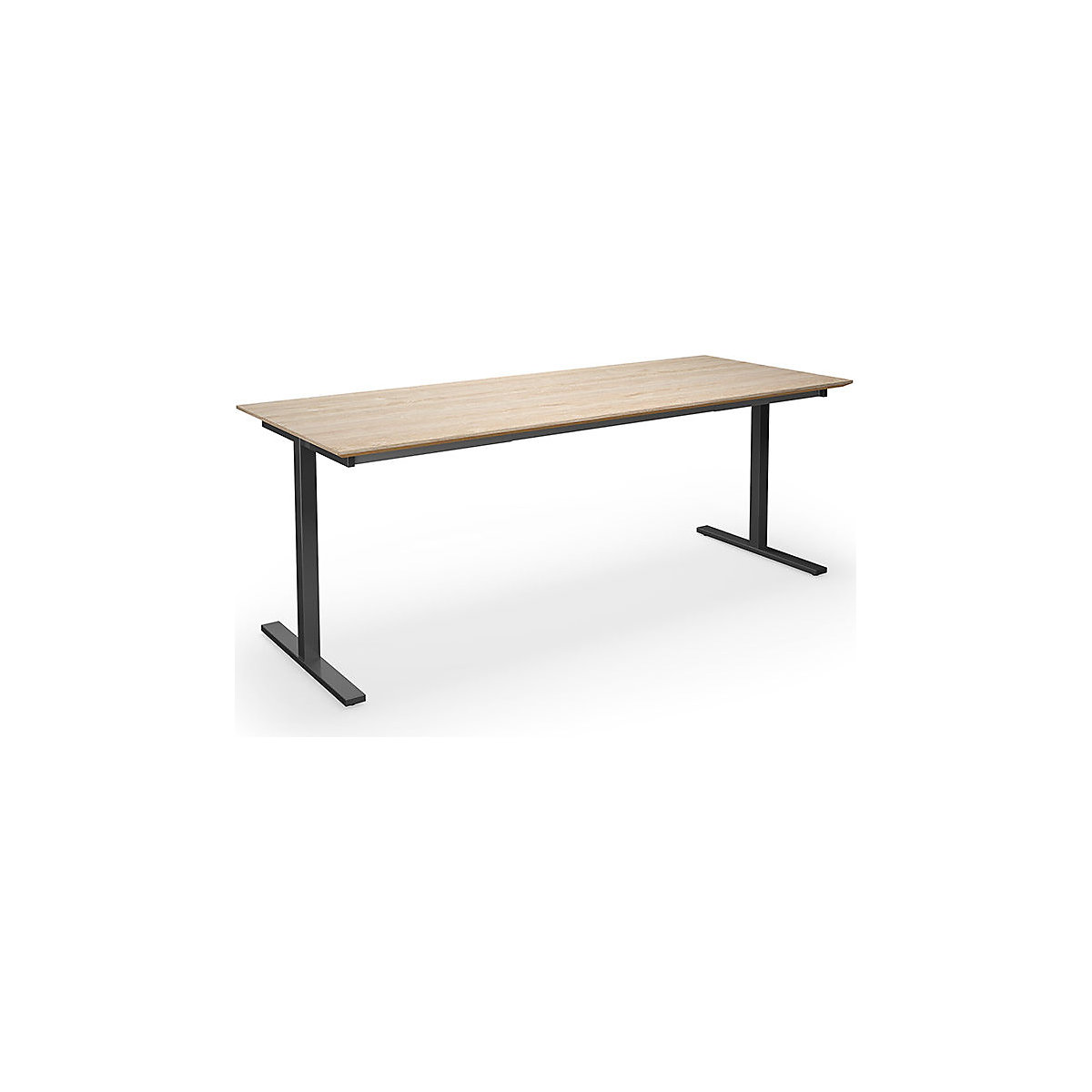 DUO-T Trend multi-purpose desk, straight tabletop, WxD 2000 x 800 mm, oak, black-4
