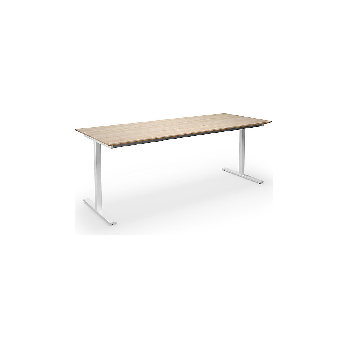 DUO-T Trend multi-purpose desk, straight tabletop, WxD 2000 x 800 mm, oak, white-2