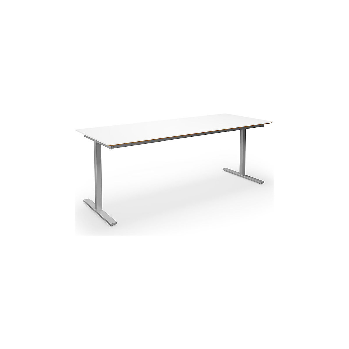 DUO-T Trend multi-purpose desk, straight tabletop, WxD 1800 x 800 mm, white, silver-1