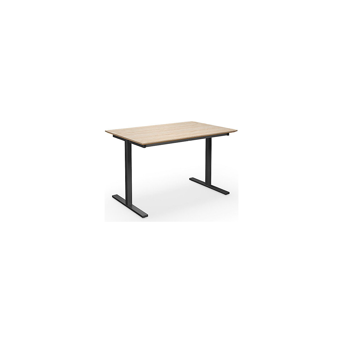 DUO-T Trend multi-purpose desk, straight tabletop, WxD 1200 x 800 mm, oak, black-3