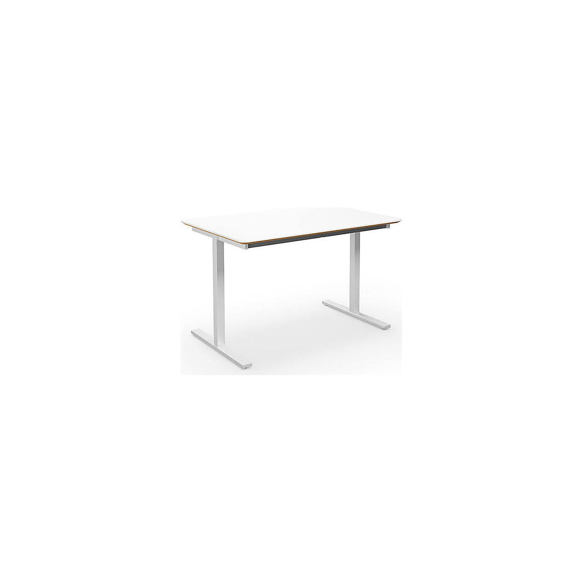 DUO-T Trend multi-purpose desk, straight tabletop, rounded corners, WxD 1200 x 800 mm, white, white-4