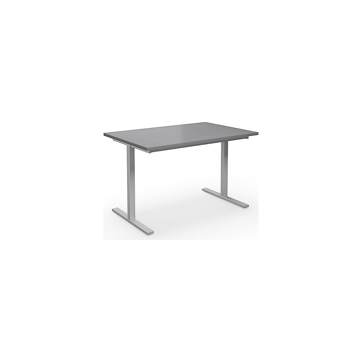 DUO-T multi-purpose desk, straight tabletop, WxD 1200 x 800 mm, light grey, silver-9