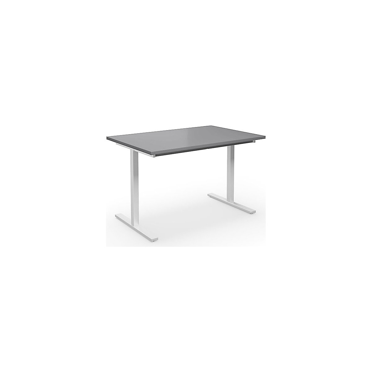 DUO-T multi-purpose desk, straight tabletop, WxD 1200 x 800 mm, light grey, white-1