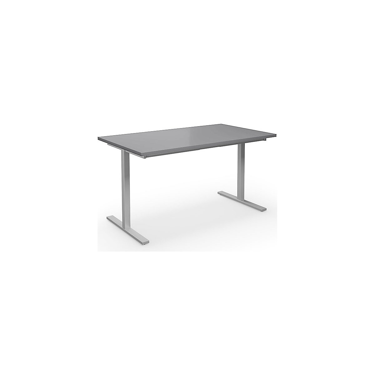DUO-T multi-purpose desk, straight tabletop, WxD 1400 x 800 mm, light grey, silver-15