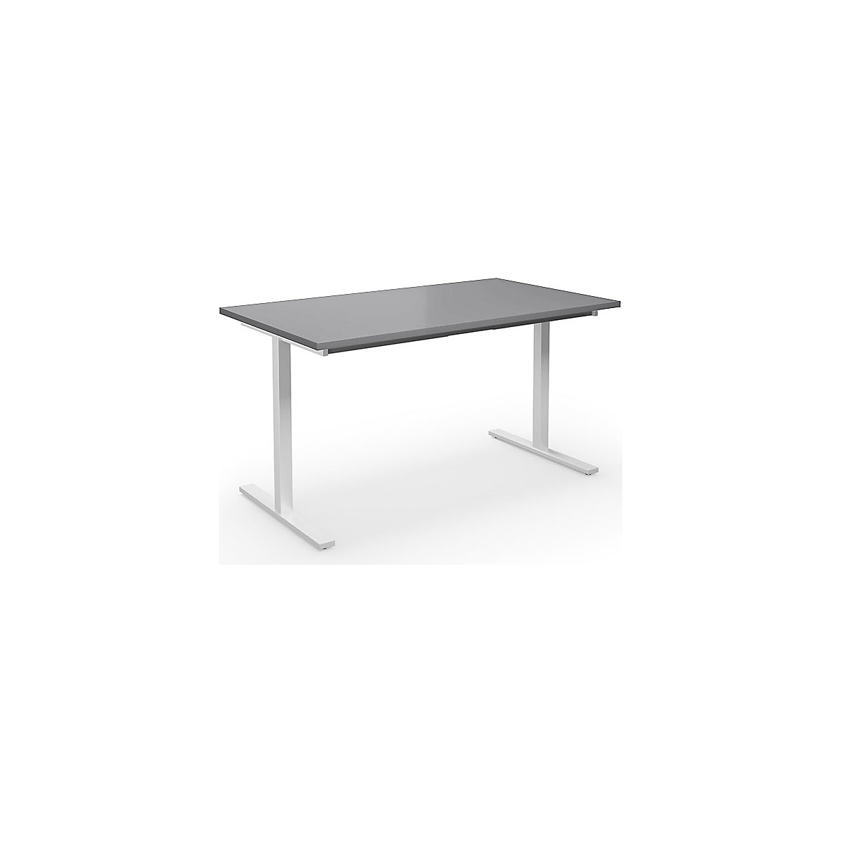 DUO-T multi-purpose desk, straight tabletop, WxD 1400 x 800 mm, light grey, white-4