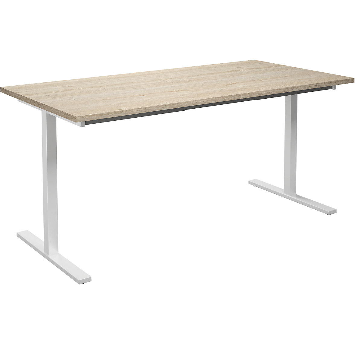 DUO-T multi-purpose desk, straight tabletop, WxD 1600 x 800 mm, oak, white-13