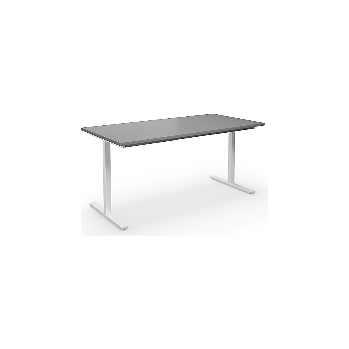 DUO-T multi-purpose desk, straight tabletop, WxD 1600 x 800 mm, light grey, white-7