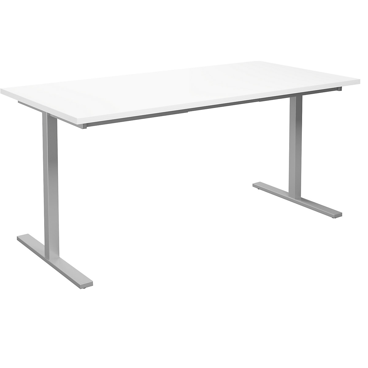 DUO-T multi-purpose desk, straight tabletop, WxD 1600 x 800 mm, white, silver-10