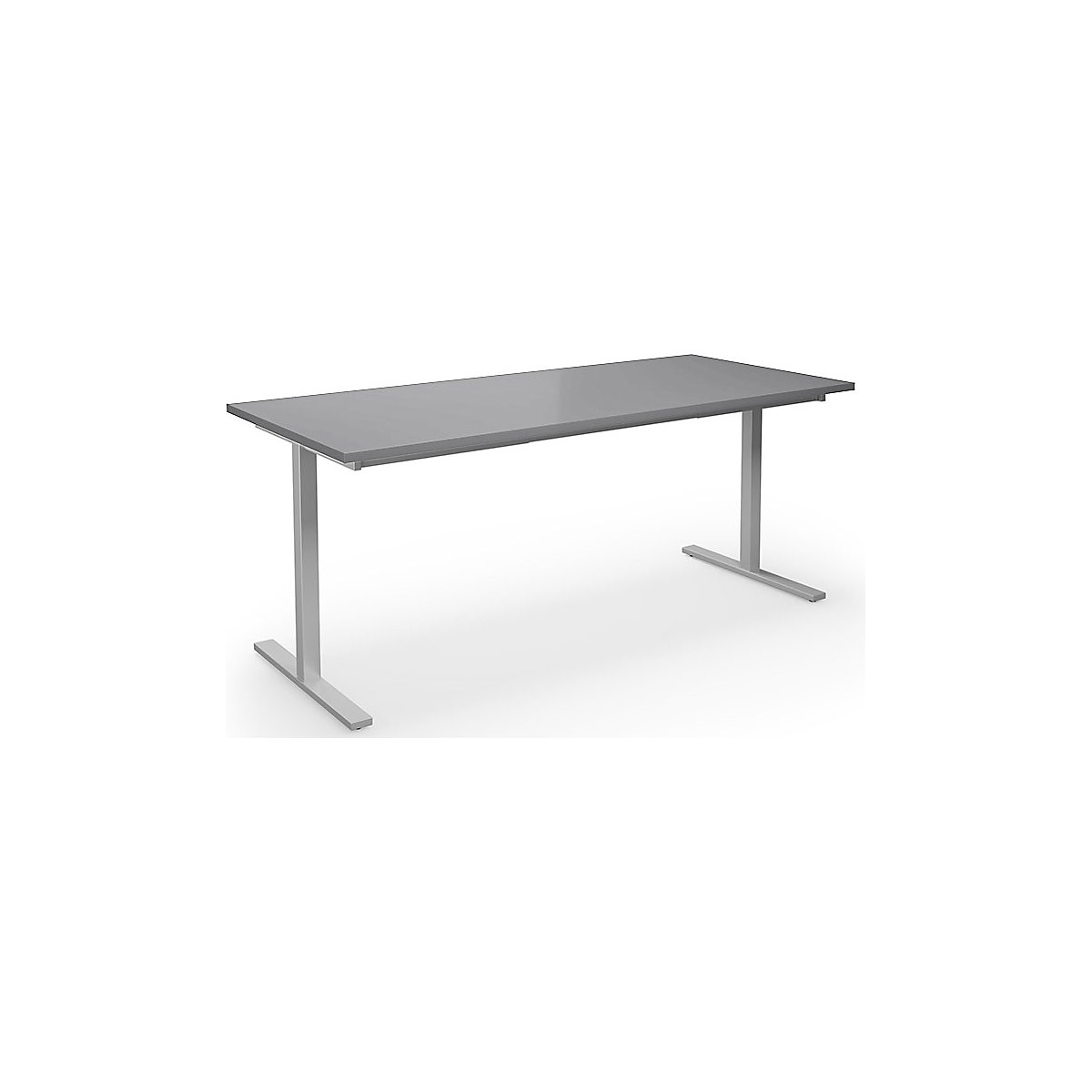DUO-T multi-purpose desk, straight tabletop, WxD 1800 x 800 mm, light grey, silver-15