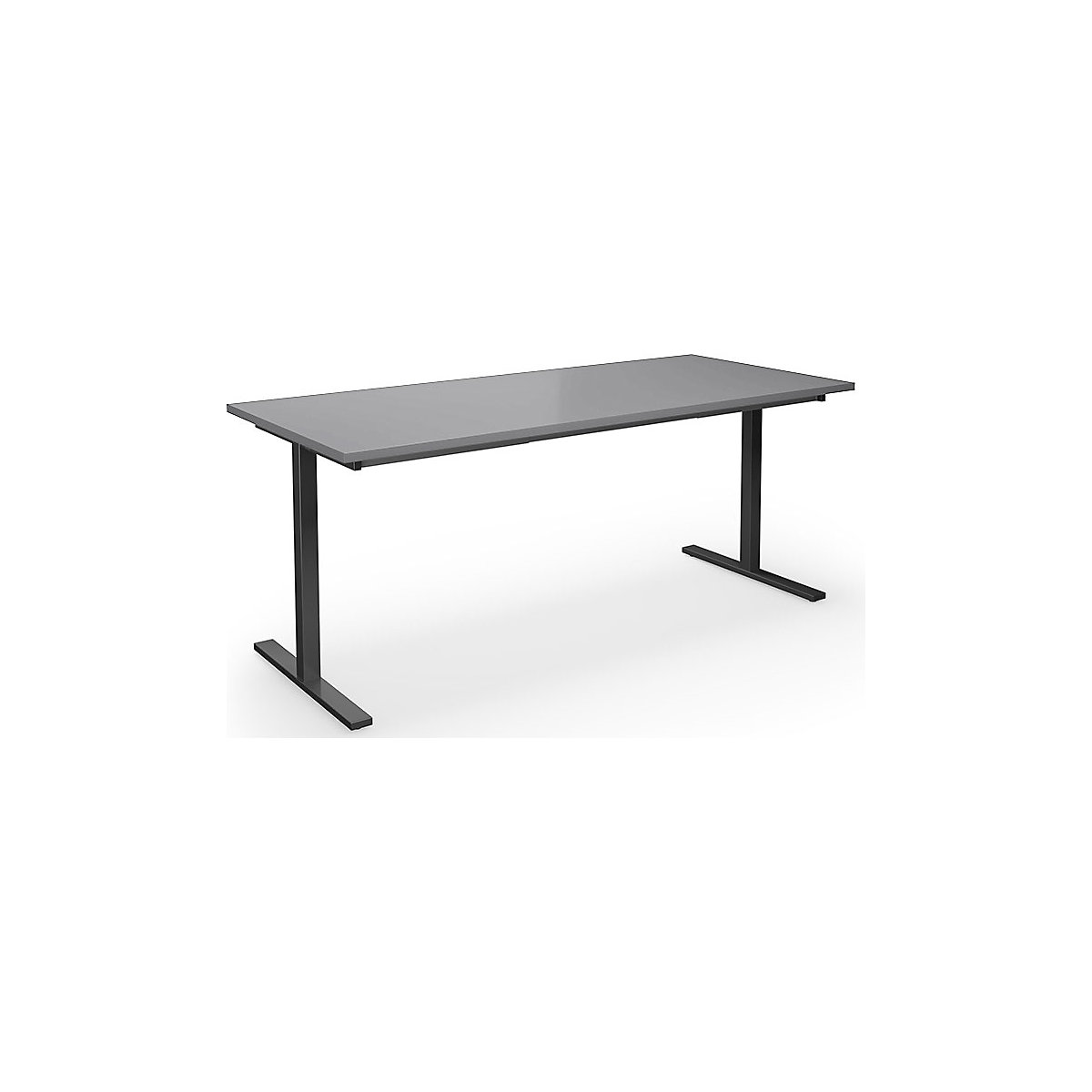 DUO-T multi-purpose desk, straight tabletop, WxD 1800 x 800 mm, light grey, black-13