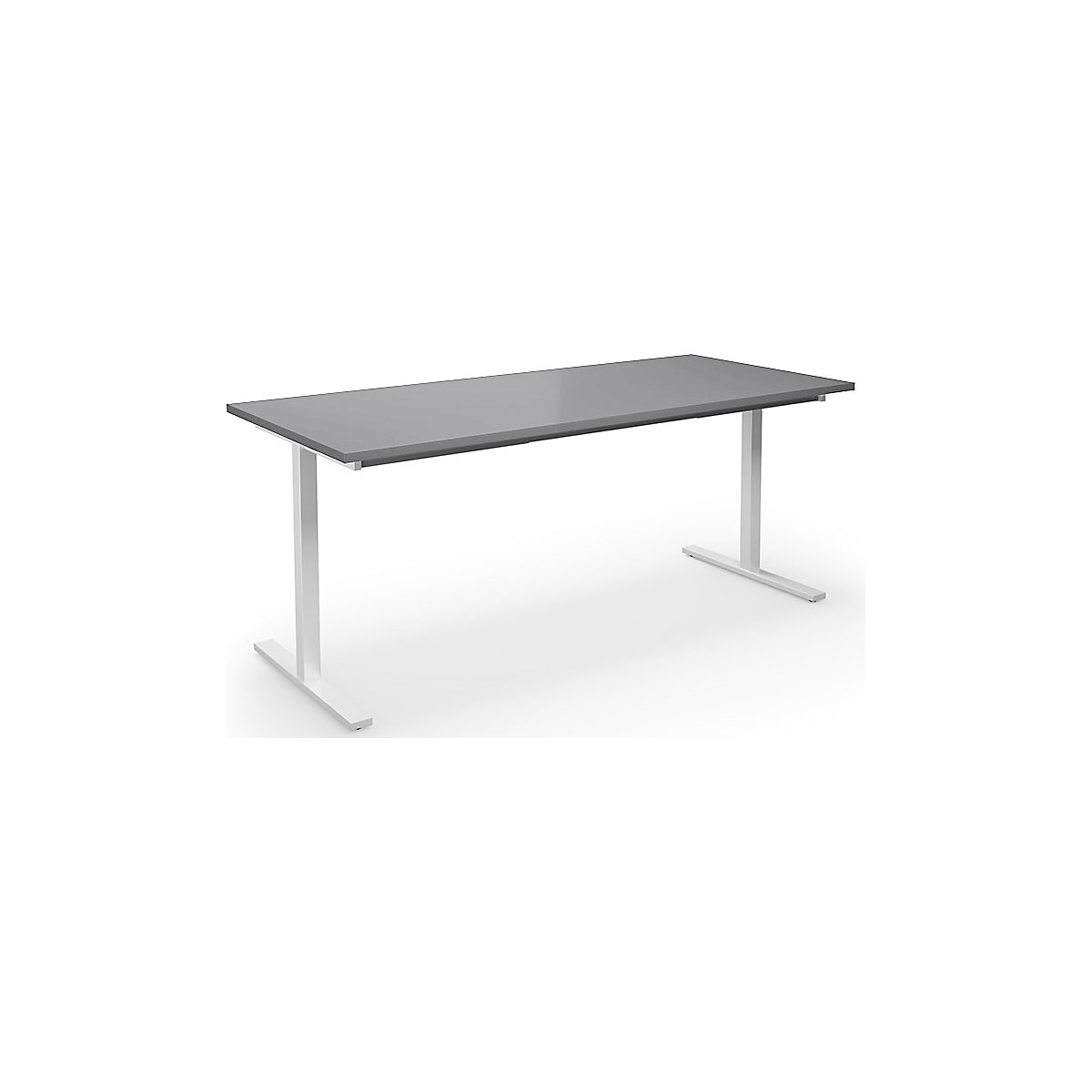 DUO-T multi-purpose desk, straight tabletop, WxD 1800 x 800 mm, light grey, white-8