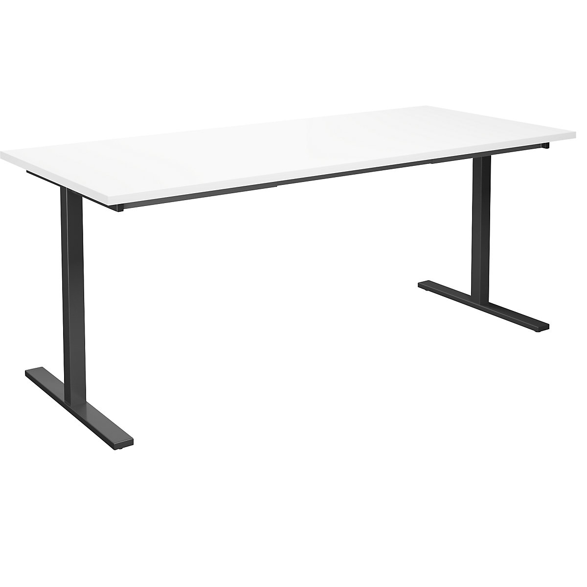 DUO-T multi-purpose desk, straight tabletop, WxD 1800 x 800 mm, white, black-16