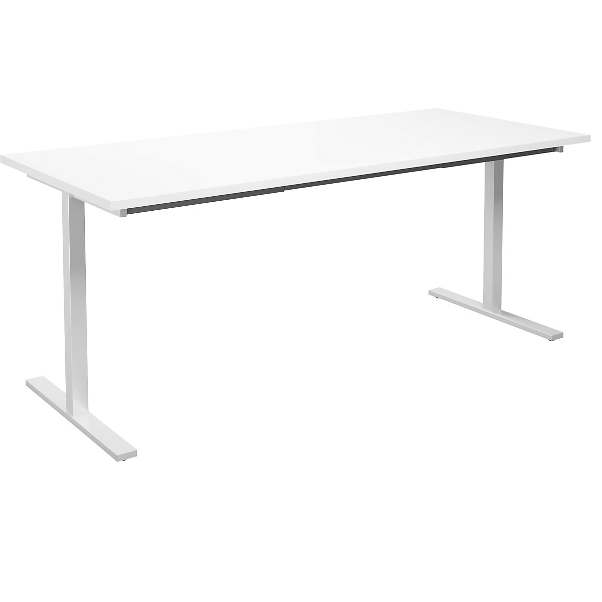 DUO-T multi-purpose desk, straight tabletop, WxD 1800 x 800 mm, white, white-3