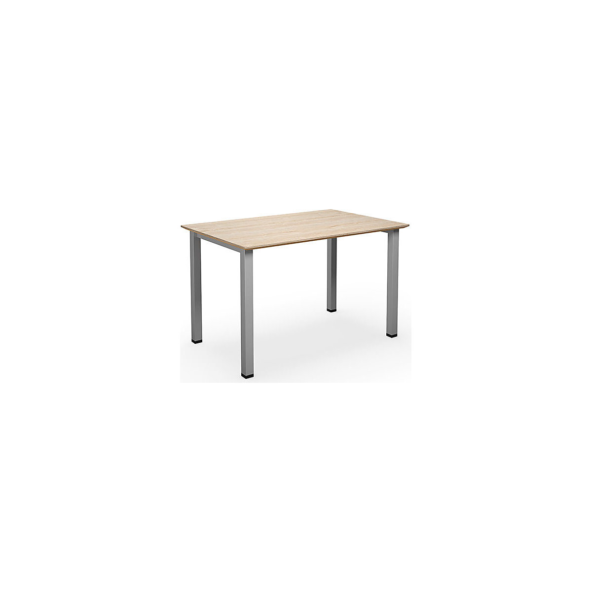 DUO-U Trend multi-purpose desk, straight tabletop, WxD 1200 x 800 mm, oak, silver-4