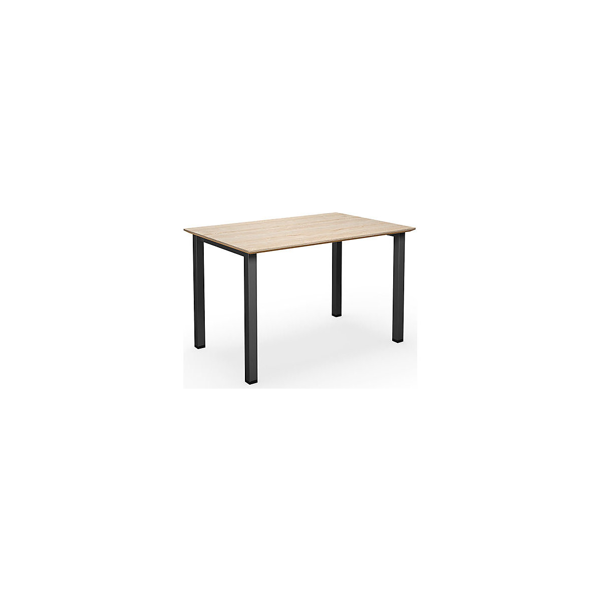 DUO-U Trend multi-purpose desk, straight tabletop, WxD 1200 x 800 mm, oak, black-1