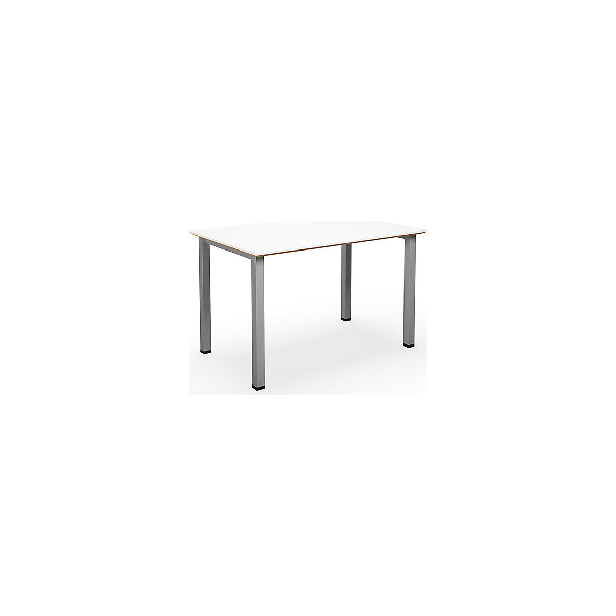 DUO-U Trend multi-purpose desk, straight tabletop, WxD 1200 x 800 mm, white, silver-2