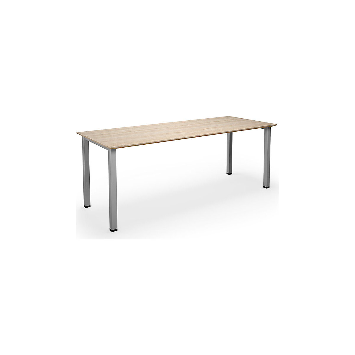 DUO-U Trend multi-purpose desk, straight tabletop, WxD 1800 x 800 mm, oak, silver-2