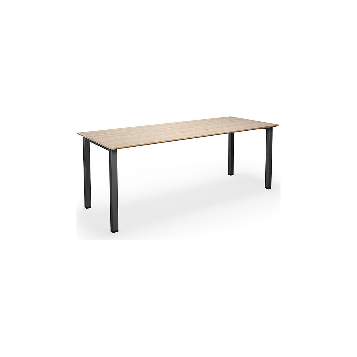 DUO-U Trend multi-purpose desk, straight tabletop, WxD 2000 x 800 mm, oak, black-5