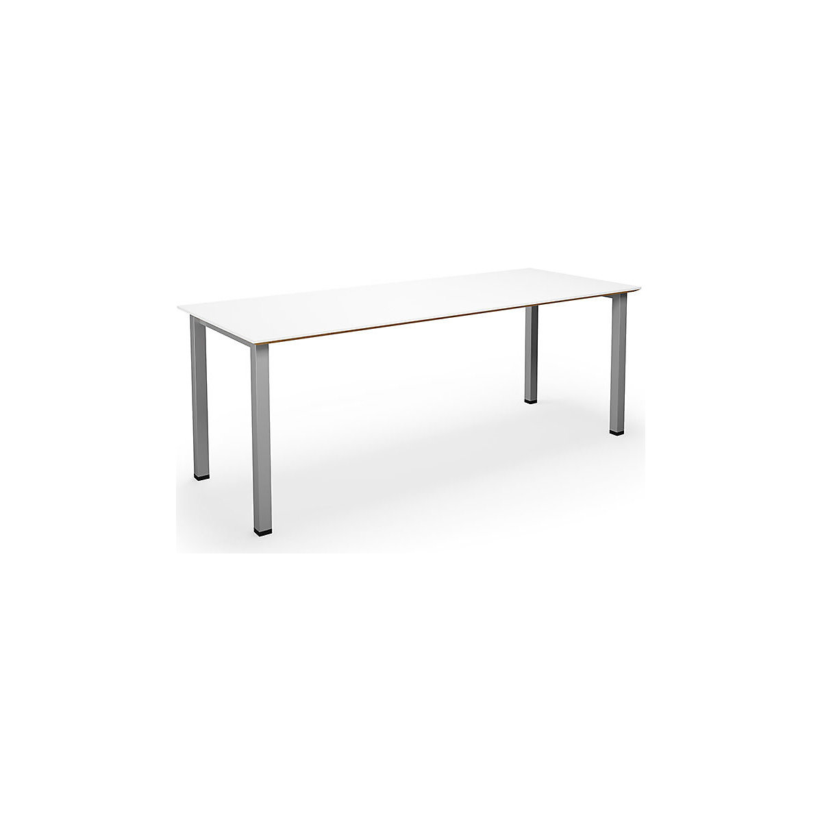 DUO-U Trend multi-purpose desk, straight tabletop, WxD 1800 x 800 mm, white, silver-3
