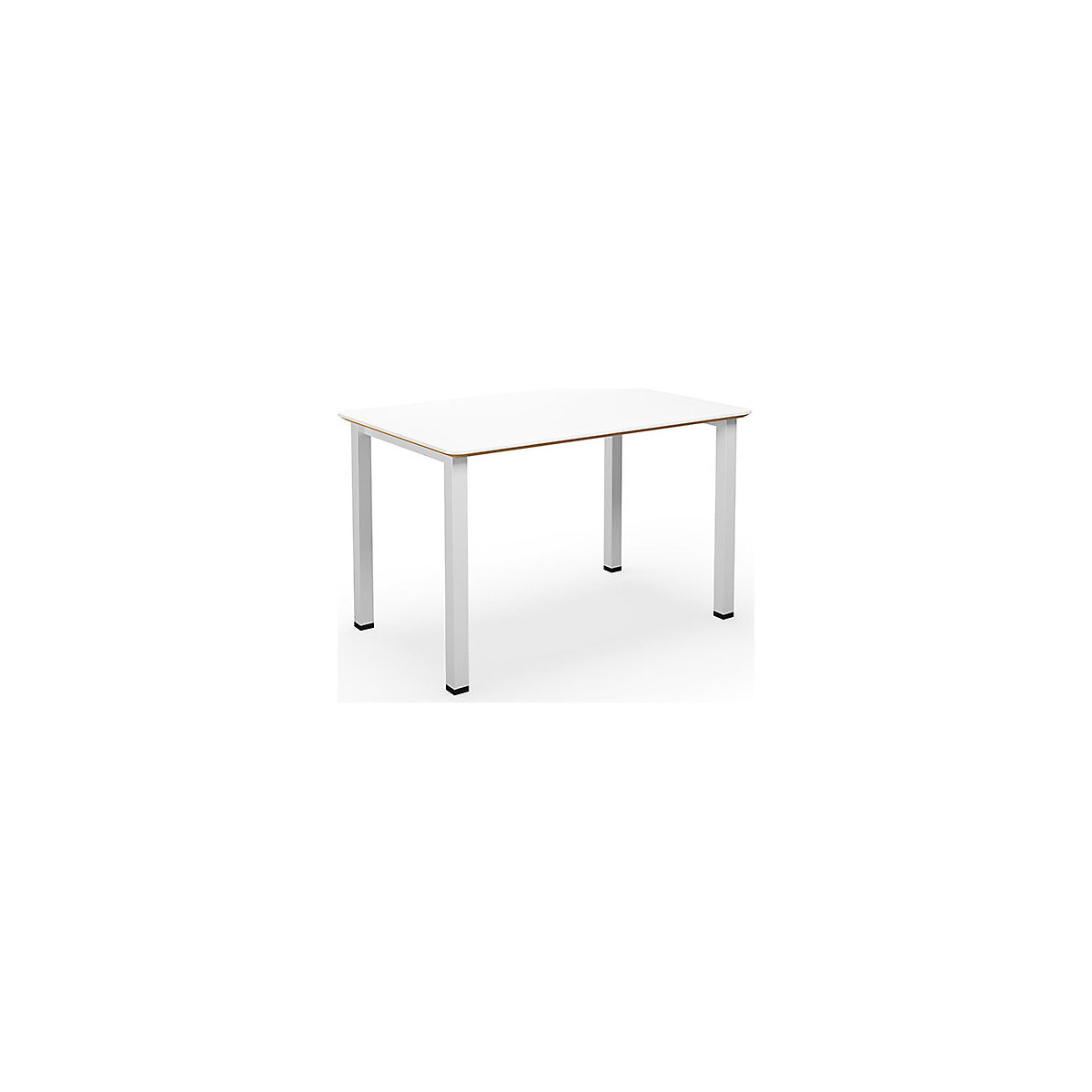 DUO-U Trend multi-purpose desk, straight tabletop, rounded corners, WxD 1200 x 800 mm, white, white-5